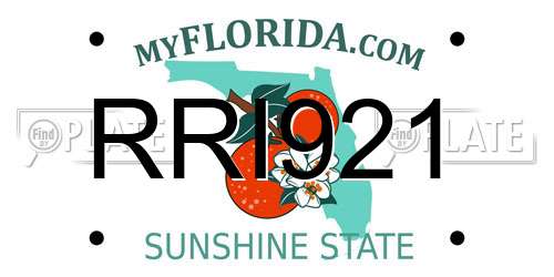 RRI921 Florida License Plate