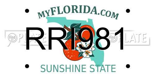 RRI981 Florida License Plate