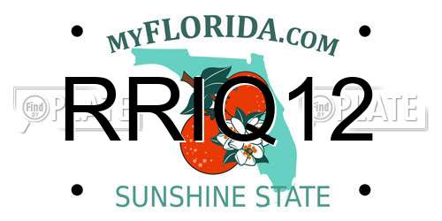 RRIQ12 Florida License Plate