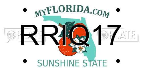 RRIQ17 Florida License Plate