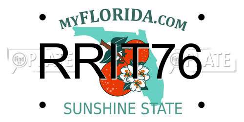 RRIT76 Florida License Plate