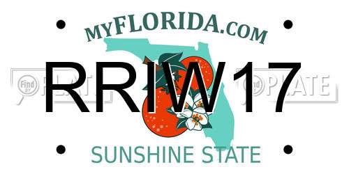 RRIW17 Florida License Plate
