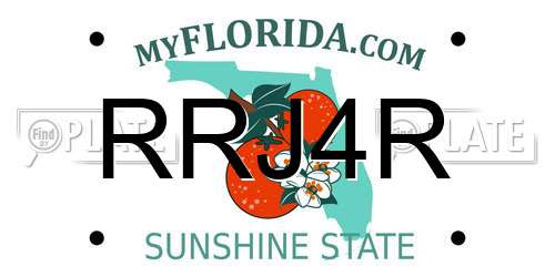 RRJ4R Florida License Plate