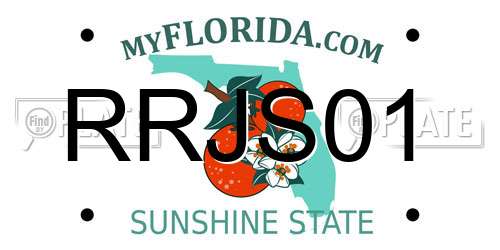 RRJS01 Florida License Plate