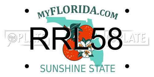 RRL58 Florida License Plate