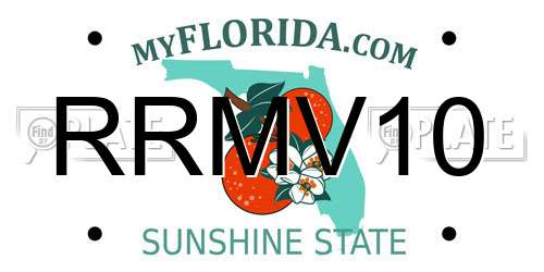 RRMV10 Florida License Plate