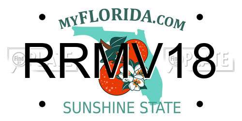 RRMV18 Florida License Plate