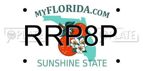 RRP8P Florida License Plate