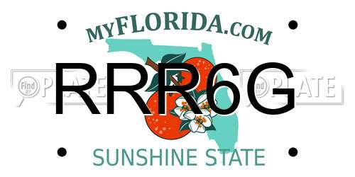 RRR6G Florida License Plate