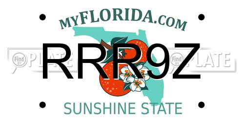 RRR9Z Florida License Plate