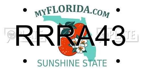 RRRA43 Florida License Plate