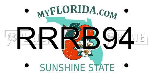 RRRB94 Florida License Plate