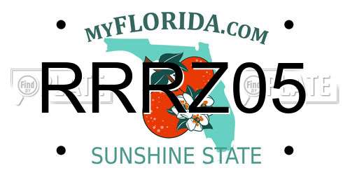 RRRZ05 Florida License Plate