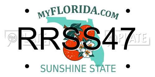RRSS47 Florida License Plate