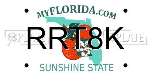 RRT8K Florida License Plate