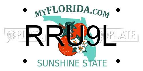 RRU9L Florida License Plate