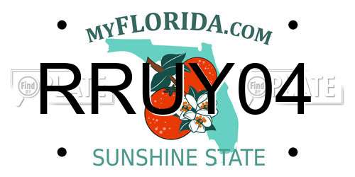 RRUY04 Florida License Plate