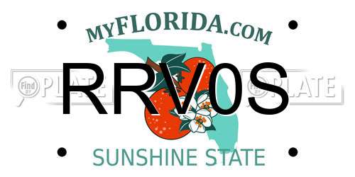 RRV0S Florida License Plate