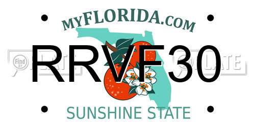 RRVF30 Florida License Plate