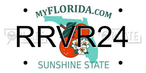 RRVR24 Florida License Plate