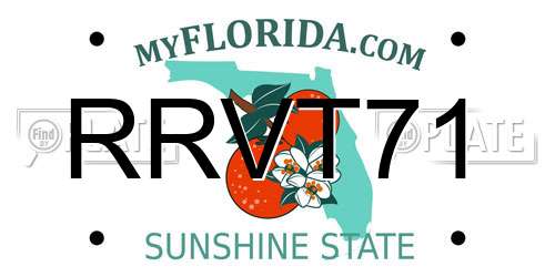 RRVT71 Florida License Plate