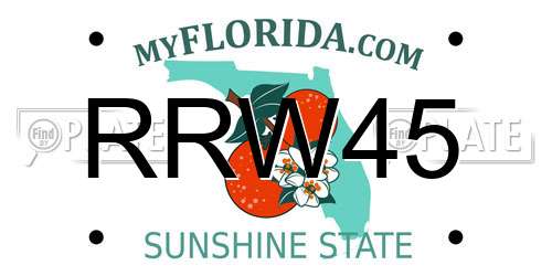 RRW45 Florida License Plate