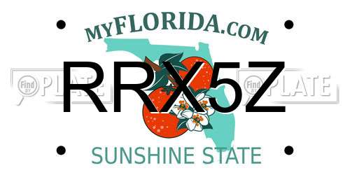 RRX5Z Florida License Plate