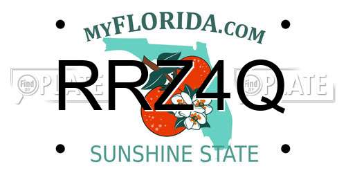 RRZ4Q Florida License Plate