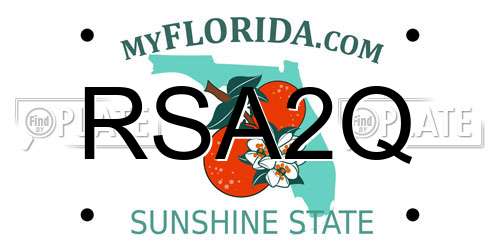 RSA2Q Florida License Plate
