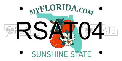 RSAT04 Florida License Plate