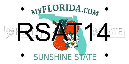 RSAT14 Florida License Plate