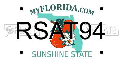 RSAT94 Florida License Plate