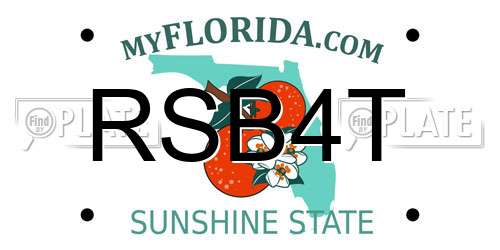 RSB4T Florida License Plate