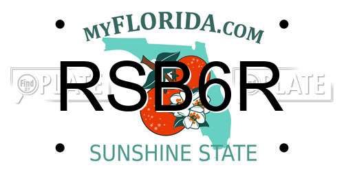 RSB6R Florida License Plate