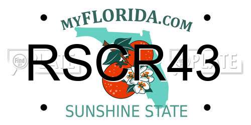 RSCR43 Florida License Plate