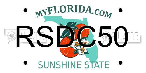 RSDC50 Florida License Plate