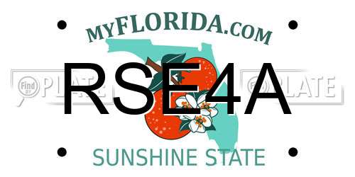 RSE4A Florida License Plate