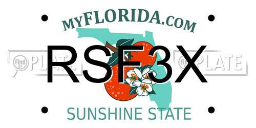 RSF3X Florida License Plate