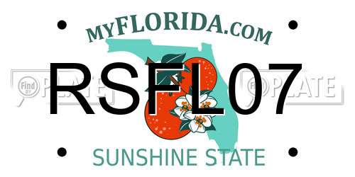RSFL07 Florida License Plate