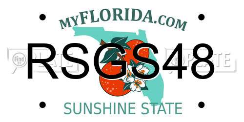 RSGS48 Florida License Plate