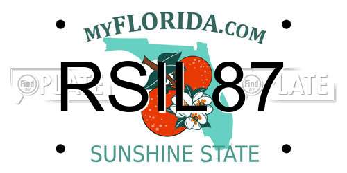 RSIL87 Florida License Plate