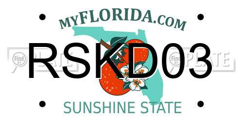 RSKD03 Florida License Plate