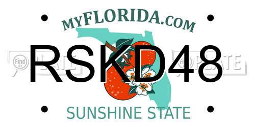 RSKD48 Florida License Plate