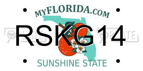 RSKG14 Florida License Plate
