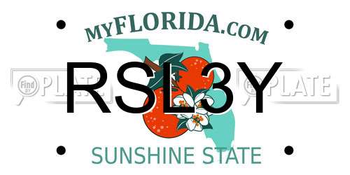 RSL3Y Florida License Plate