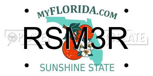 RSM3R Florida License Plate