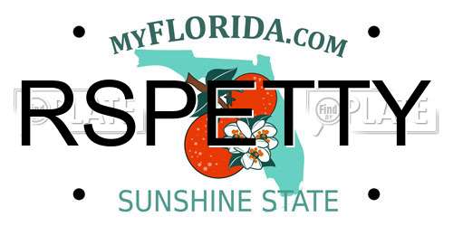 RSPETTY Florida License Plate