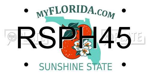 RSPH45 Florida License Plate