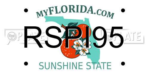 RSPI95 Florida License Plate