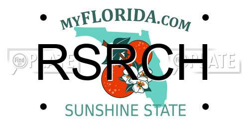 RSRCH Florida License Plate